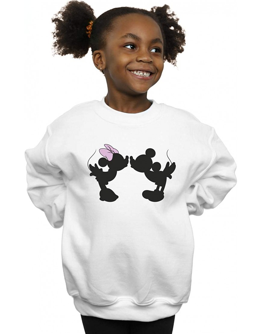 Disney Fille Mickey Minnie Kiss Silhouette Sweat-Shirt B0927X6LV7