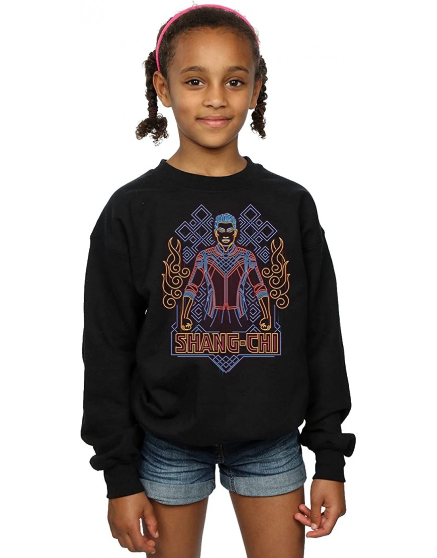 Marvel Fille Shang-Chi and The Legend of The Ten Rings Neon Sweat-Shirt B09F5VW5CS