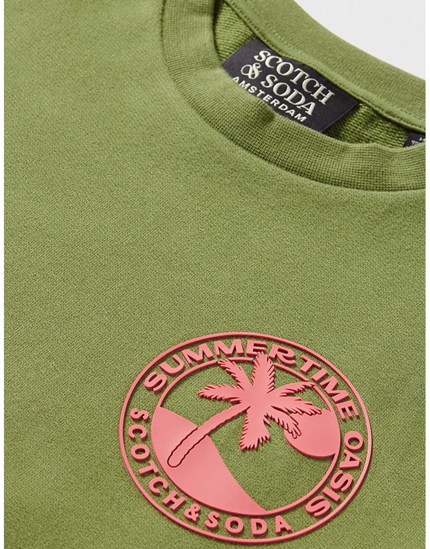 Scotch & Soda Chest Artwork Sweatshirt in Organic Cotton Maillot de survtement Fille B0992P3XYF