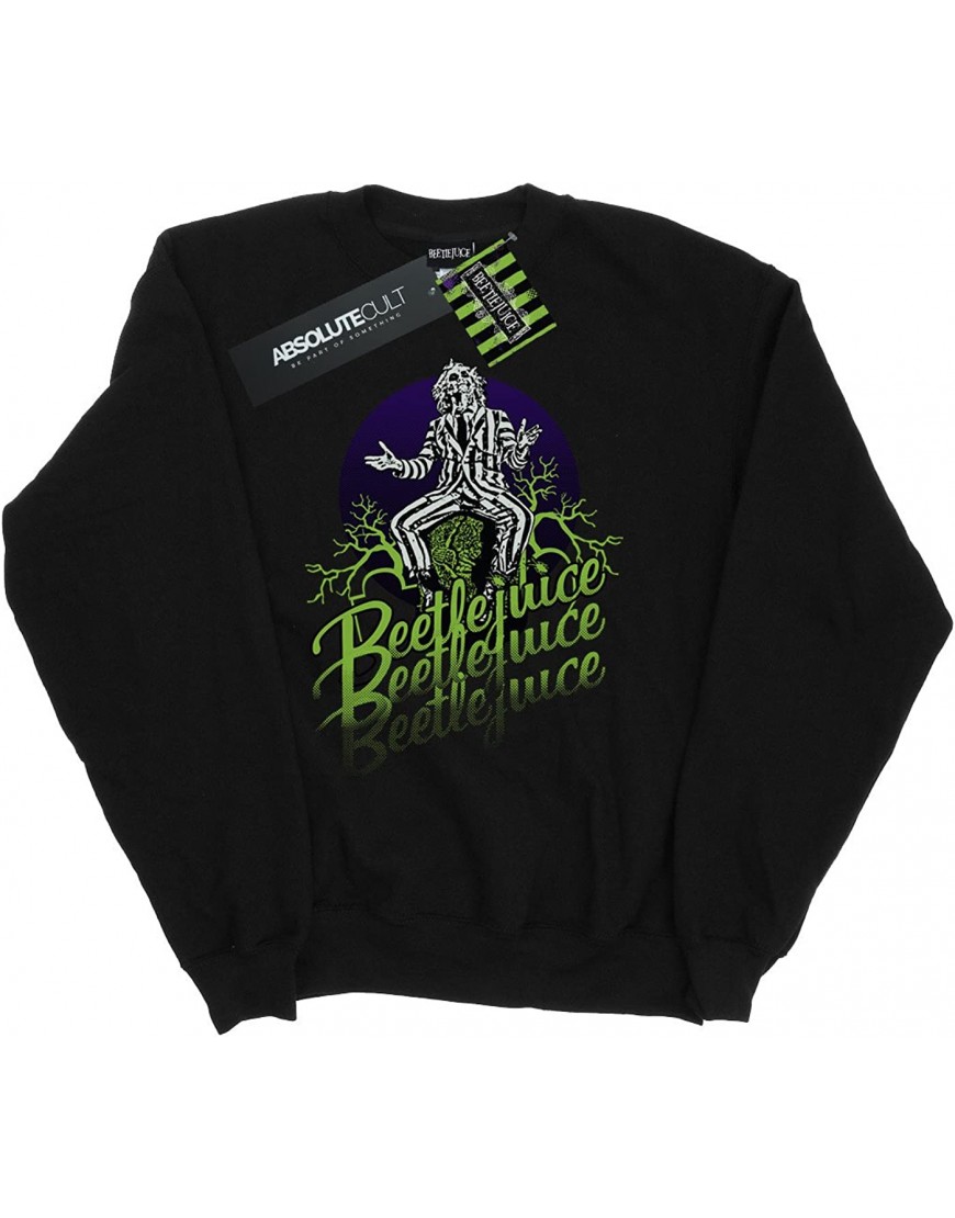 Absolute Cult Beetlejuice Homme Faded Pose Sweat-Shirt B07BSKSBTX
