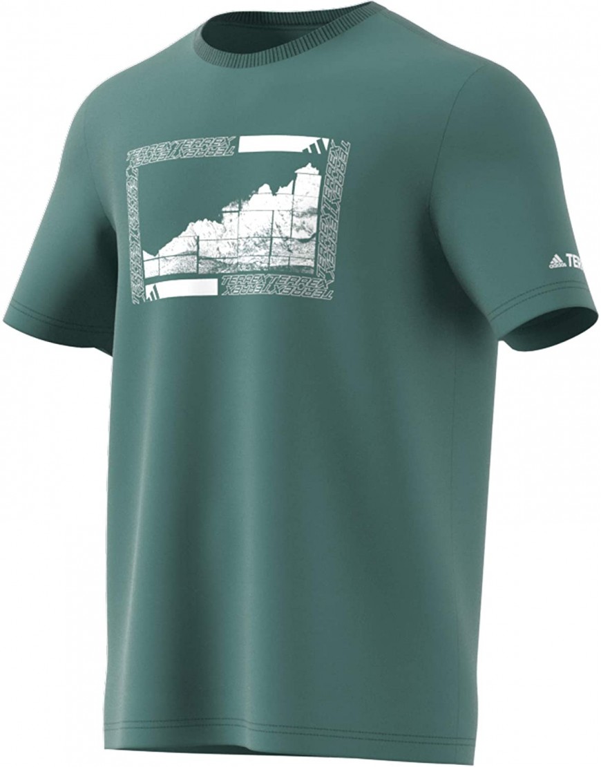 adidas Techmoun GFX T T-Shirt Homme B08CJNZ3PH