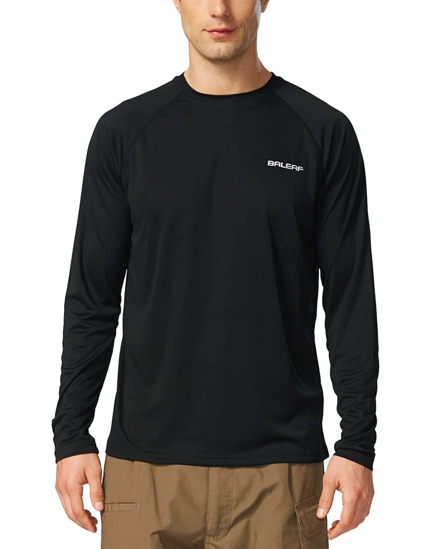 BALEAF Rashguard Homme Manche Longue T-Shirt Anti-UV UPF 50+ Tee Shirt Léger Séchage Rapide pour Baignade Surf Pêche Natation Plongée Plage B072824L6K