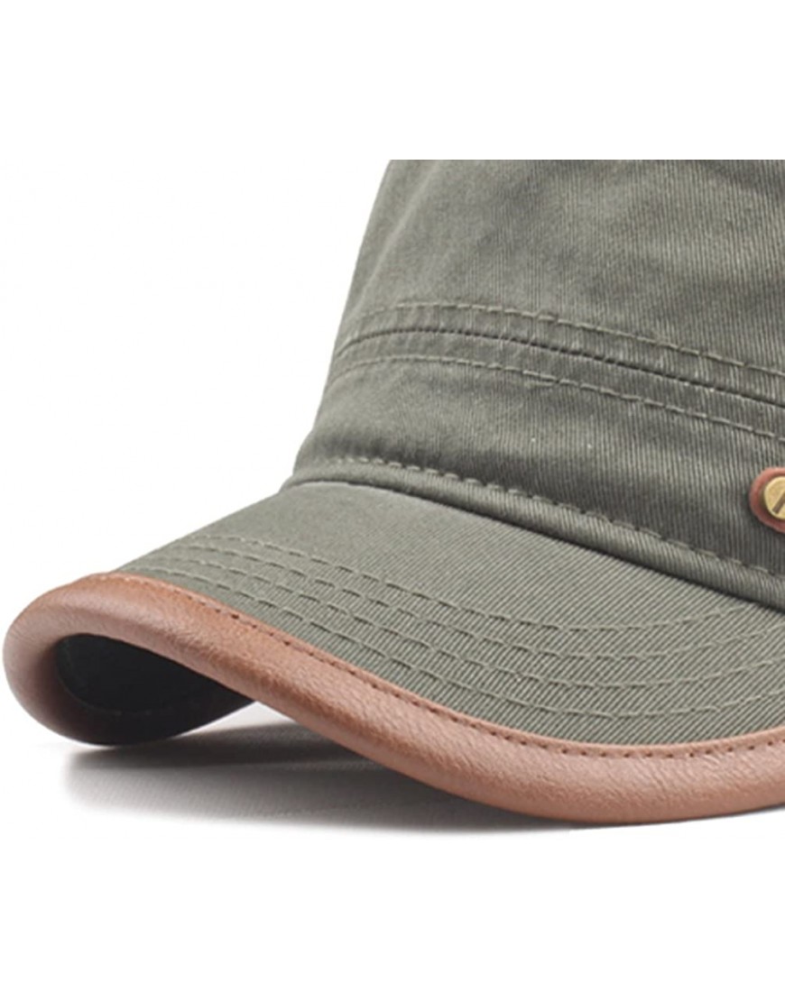 CACUSS Cap-Dessus Plat Classic Plain Vintage Armée Militaire Cadet Style Coton Cap Hat réglable B01N2J2X0W