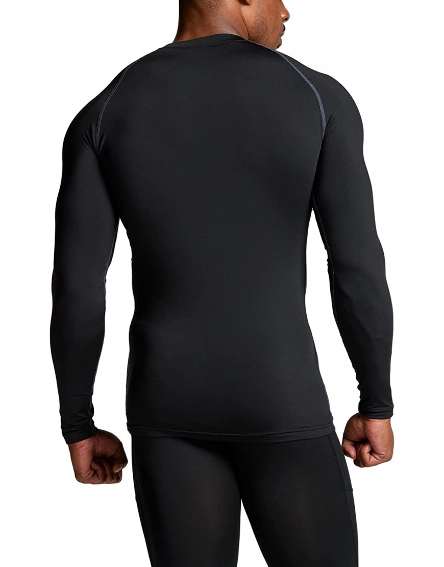 TSLA Thermale Sous-vêtements de compression Wintergear Sport T-shirt à manches longues avec doublure polaire pour homme B09NBKPX4P