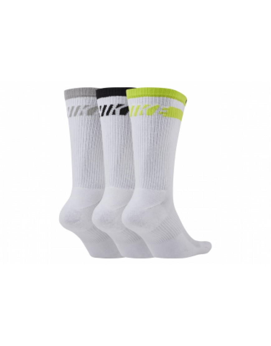 Autres Textiles Bas Running Running Chaussettes Nike Everyday Plus Cushioned Blanc Unisex GC74414