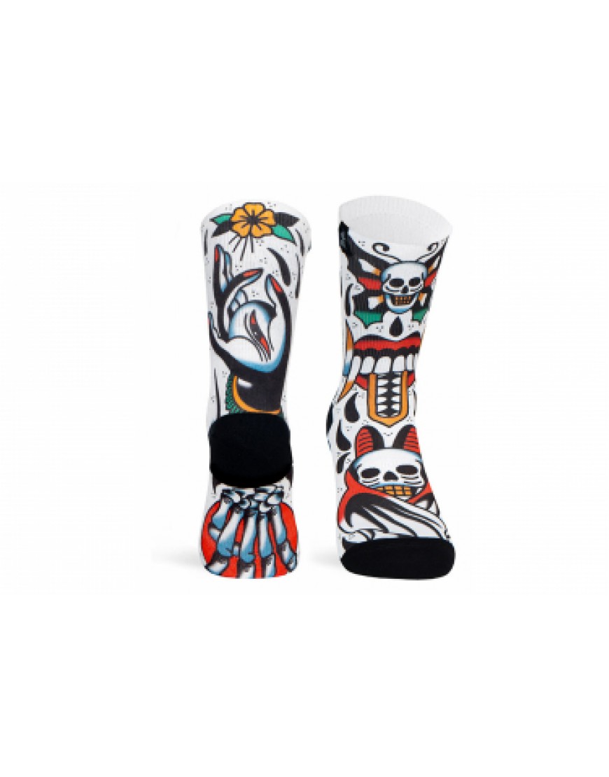 Autres Textiles Bas Running Running Chaussettes Pacific and Co Skull Noir WR20241