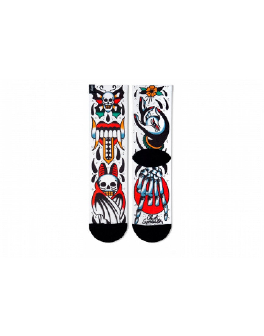 Autres Textiles Bas Running Running Chaussettes Pacific and Co Skull Noir WR20241