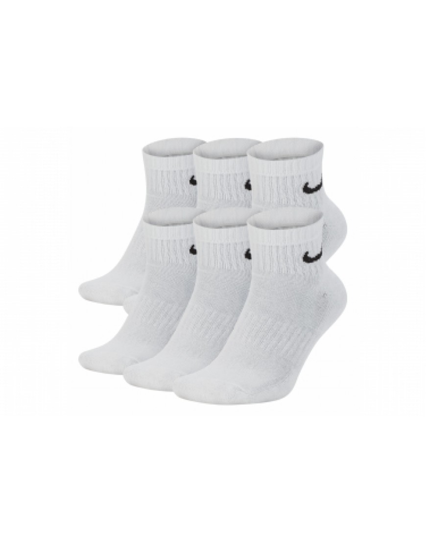 Autres Textiles Bas Running Running  Chaussettes (Pack de 6) Nike Everyday Cushioned Blanc Unisex RR77207