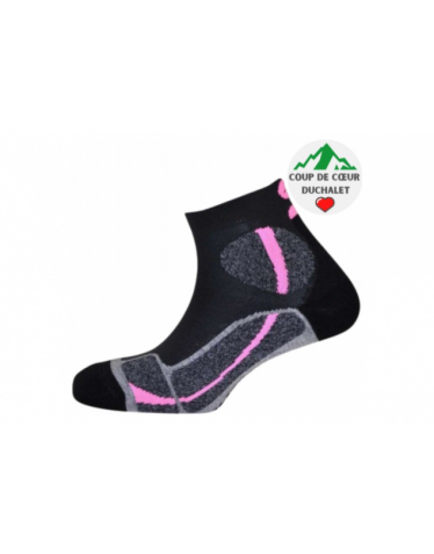 Autres Textiles Bas Running Running Chaussettes trail force gris/rose QP55049