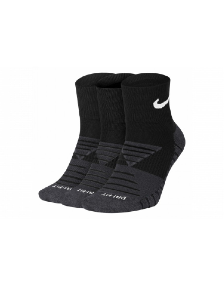Autres Textiles Bas Running Running Chaussettes (x3) Nike Everyday Max Cushion Quarter Noir Unisex EI09508