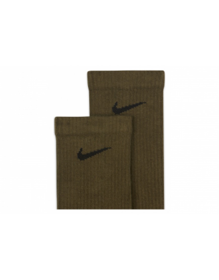 Autres Textiles Bas Running Running Lot de 3 Paires de Chaussettes Nike Everyday Plus Cushioned Marron Gris Noir UE93307