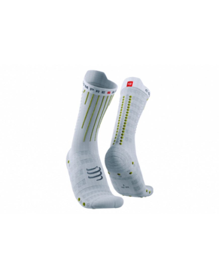 Autres Textiles Bas Running Running Paire de Chaussettes Compressport Aero Socks Blanc AS08987