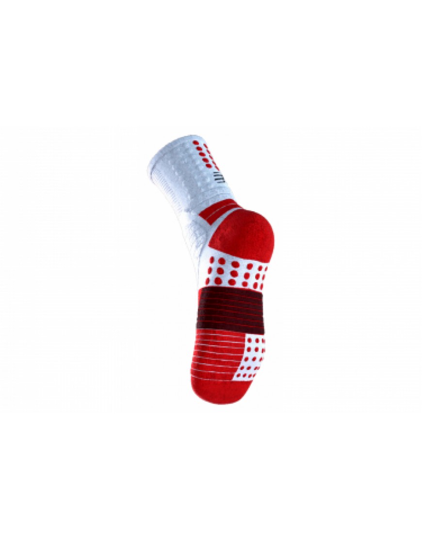 Autres Textiles Bas Running Running Paire de Chaussettes Compressport Pro Marathon Socks Blanc / Rouge RL41757