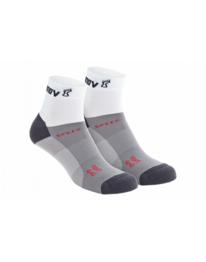 Autres Textiles Bas Running Running  Paires de chaussettes Inov-8 x2 Speed Sock Mid Blanc Unisex FM09905