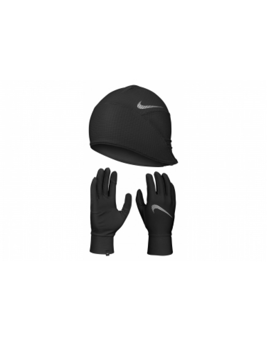 Accessoires Textile Running Running  Bonnet + Gants Nike Essential Running Noir Homme LH09591