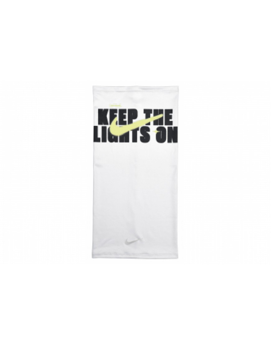 Accessoires Textile Running Running Tour de Cou Nike Dri-Fit Wrap Keep the Lights On Blanc Unisex EM09205