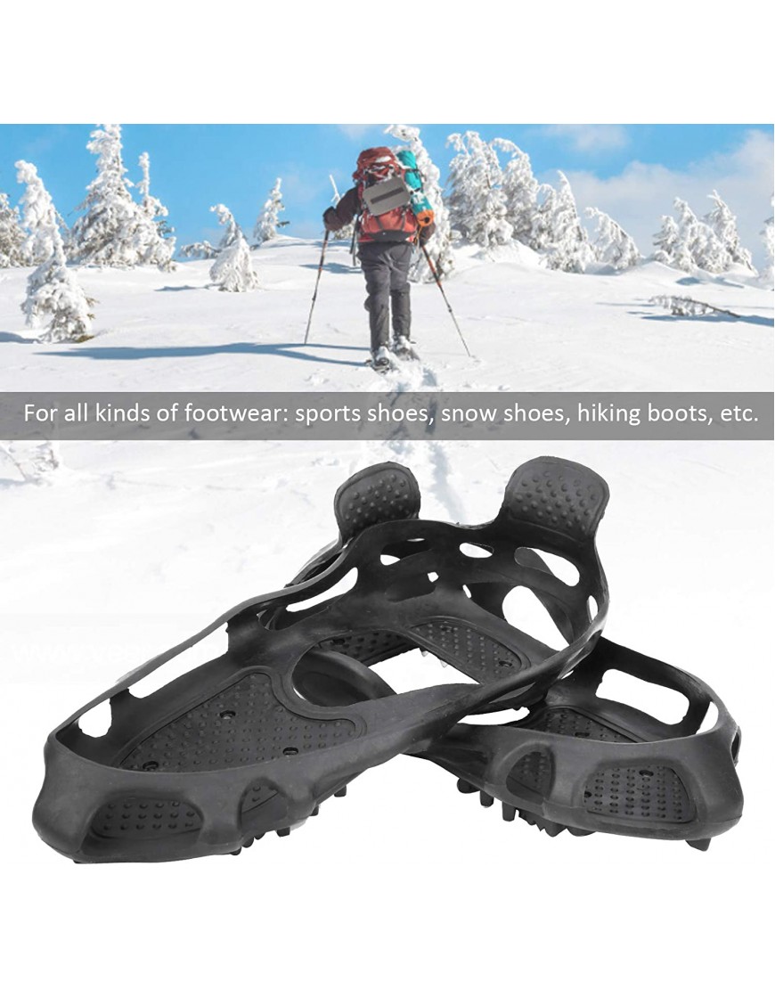 Crampons à pointes non vieillissants largement adaptés durables et sûrs Crampons Crampons à glace Crampons d'escalade en caoutchouc TPE et acier inoxydable pour la pêche pour la randonnée B0B255MXNZ