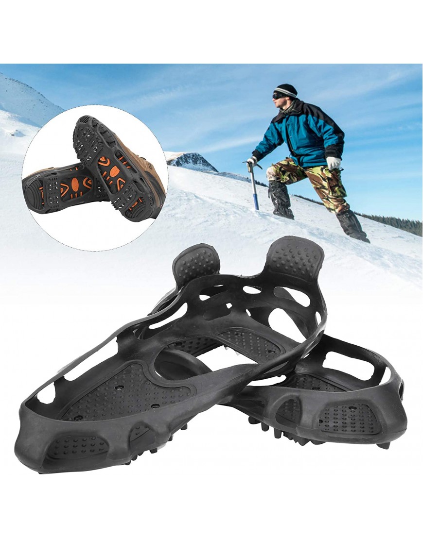 Crampons à pointes non vieillissants largement adaptés durables et sûrs Crampons Crampons à glace Crampons d'escalade en caoutchouc TPE et acier inoxydable pour la pêche pour la randonnée B0B255MXNZ
