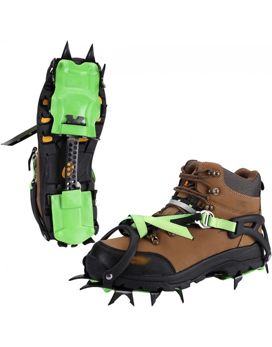 DYCSY 14 Dents Griffes Ultralight Crampons Chaussures Anti-glissier Gripper sur Glace Ski de Ski de Plein air Snow Grips Randonnée Escalade Size : Short Teeth B09MCRS6TH