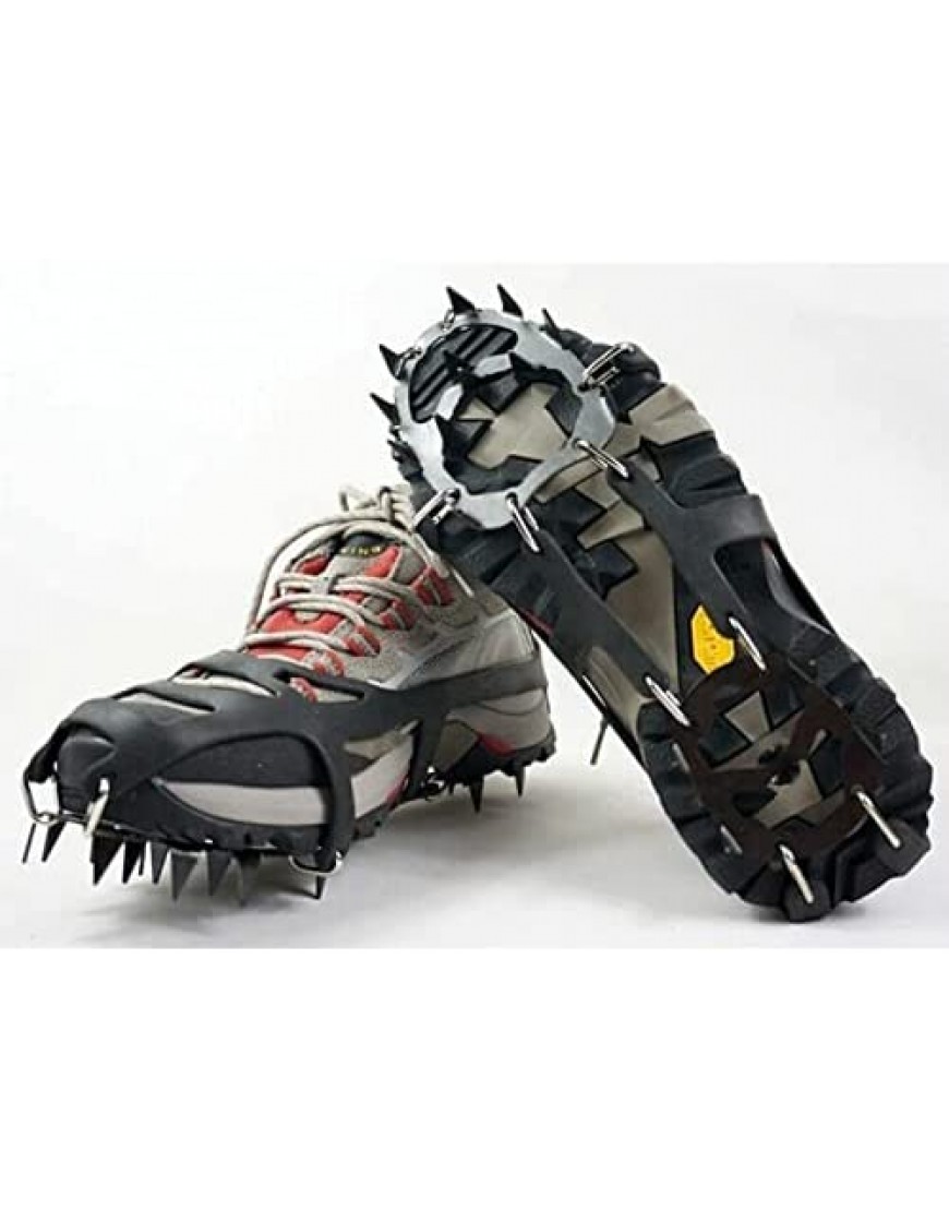 XinQt 18 Dents d'escalade Crampons for la Promenade d'hiver en Plein air pêche à la Glace Chaussures de Neige antitaquées Chaussures de manganèse Chaussures Color : Black M36-40 B09V59Q3ZC