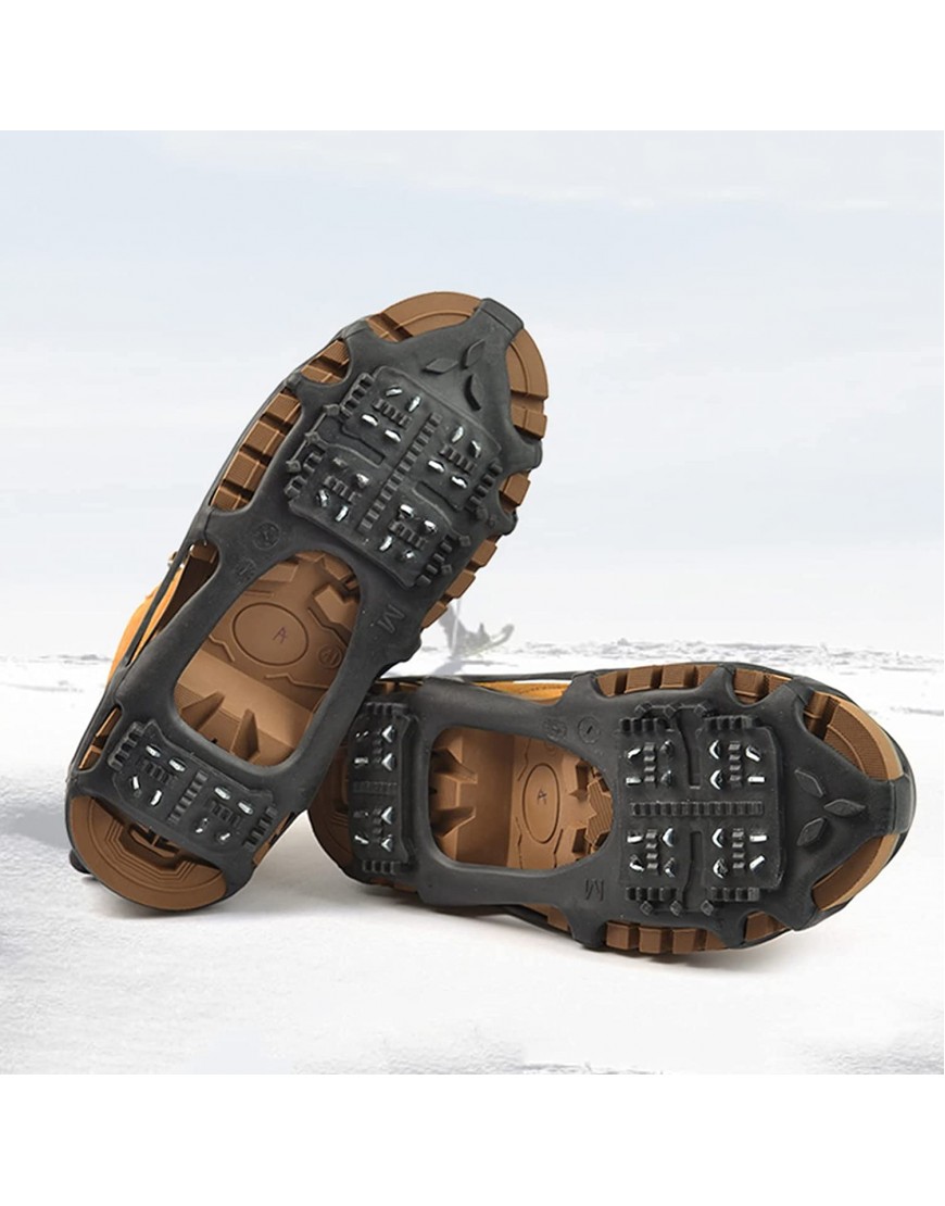 XinQt 24 Dents TPE Griffes de Glace Anti-dérapant Escalade Escalade Randonnée Snow Gripper Spike for Chaussures Crampons Bottes Couverture Accessoire d'escalade Color : M B09V5B8WZK