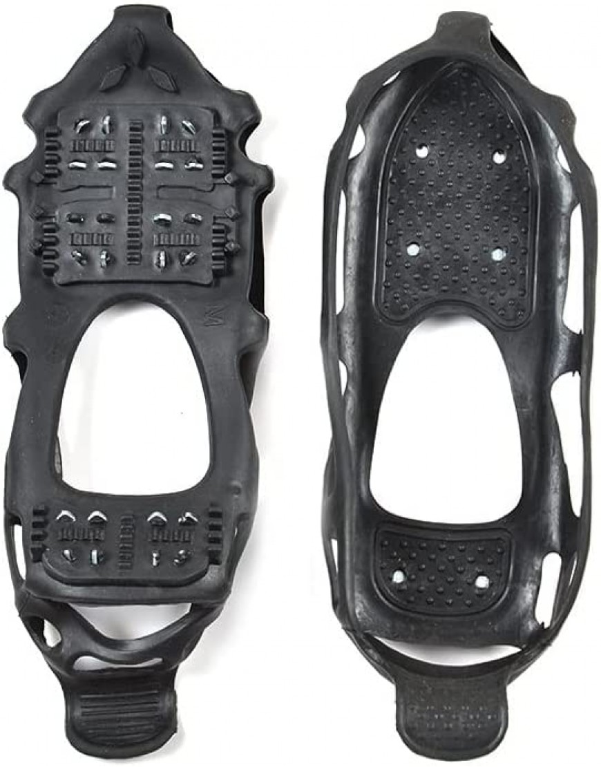 XinQt Chaussures de marche antidérapantes en élastomère thermoplastique pour l'hiver 24 dents Noir B09V5BMT5B
