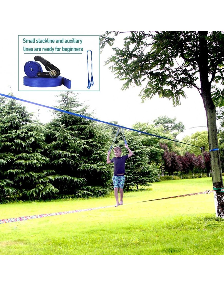 IDWX Slack Line 15m Backyard Slackline Tree Crane Obstacle Training Course Accessoires Ensemble De Jeu Slack Line Portable Child Training Equipment Set B0953MYYZ7