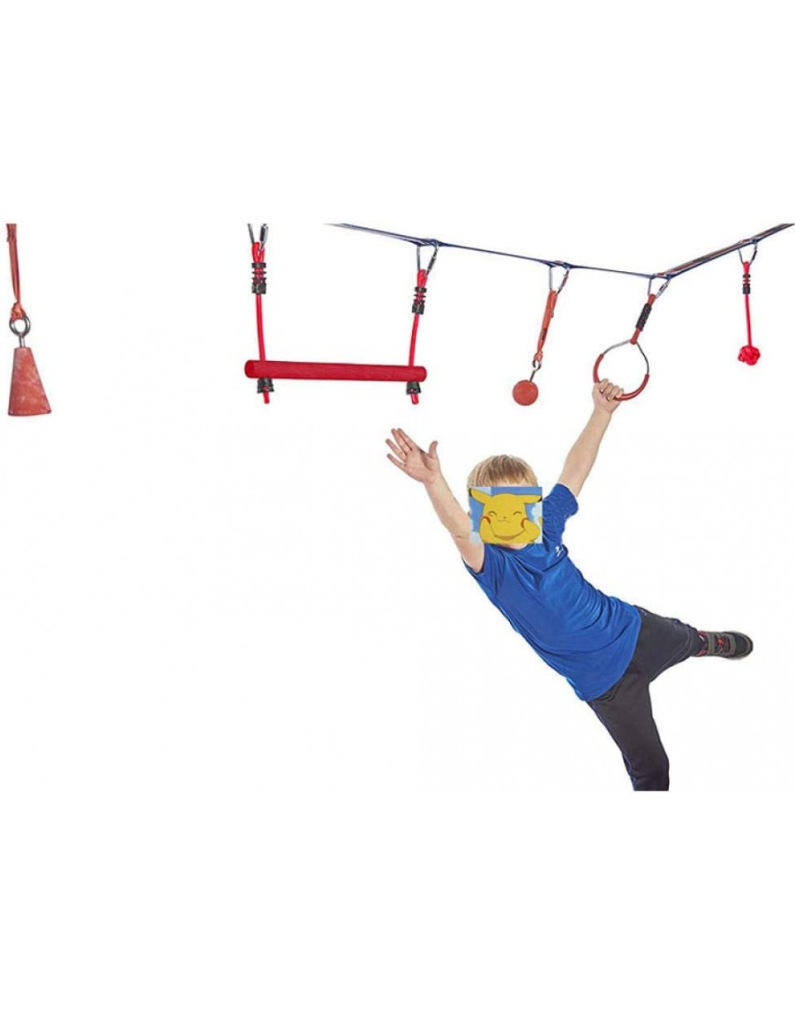 Wuwei Slackline Kit Corde Ninja Obstacle Parcours Enfant Exterieur Entraînement des Monkey Bras des Enfants Slack Line Kit Corde d'escalade 40 Pieds en Nylon pour Enfants Et La Famille Jouer en Plein B08BYR9WPG