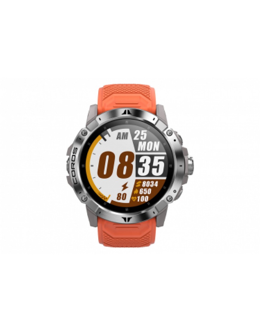 Montres, Cardio, GPS Running Running  Montre de Sport Coros Vertix 2 Lava Orange BC10567