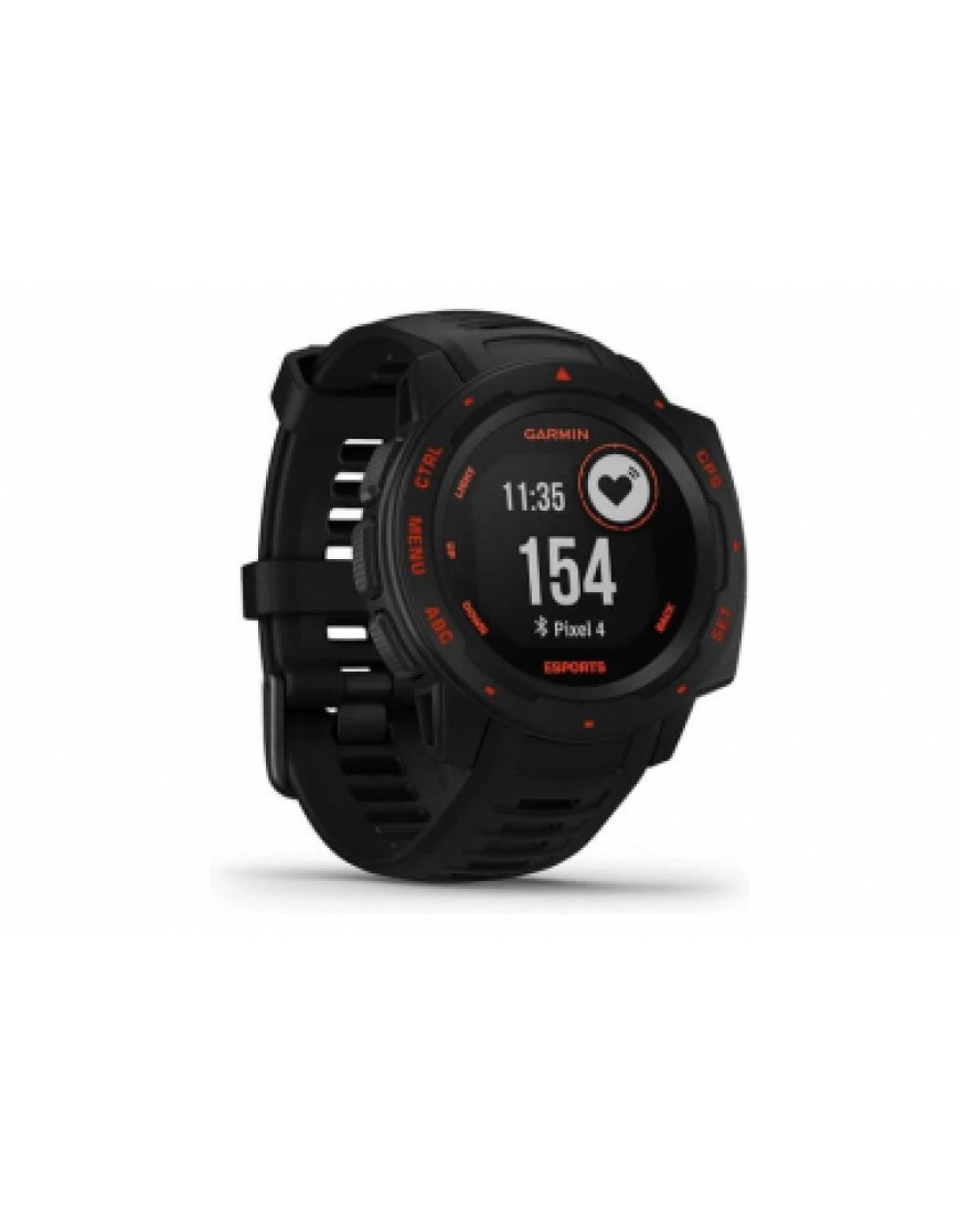 Montres, Cardio, GPS Running Running Montre GPS Garmin Instinct Esports Edition Noir Rouge Lava VZ35301