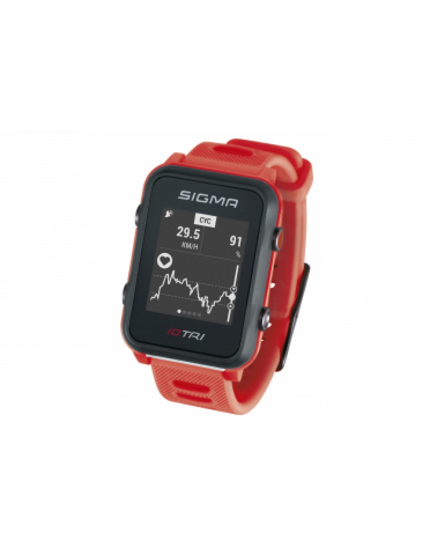 Montres, Cardio, GPS Running Running  Montre GPS Sigma iD.TRI Rouge KR13770