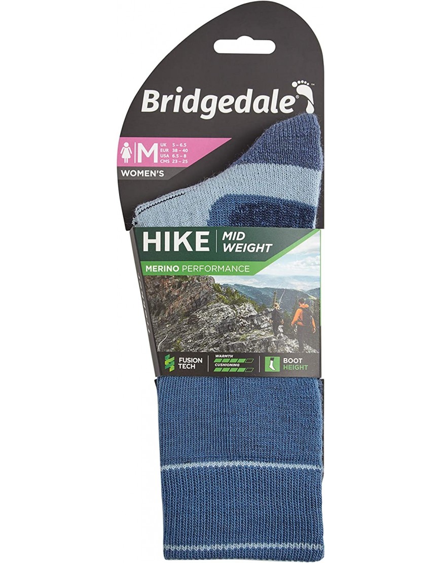 Bridgedale Hike Midweight Merino Endurance Pattern Chaussettes Femme B07FGLLMH4