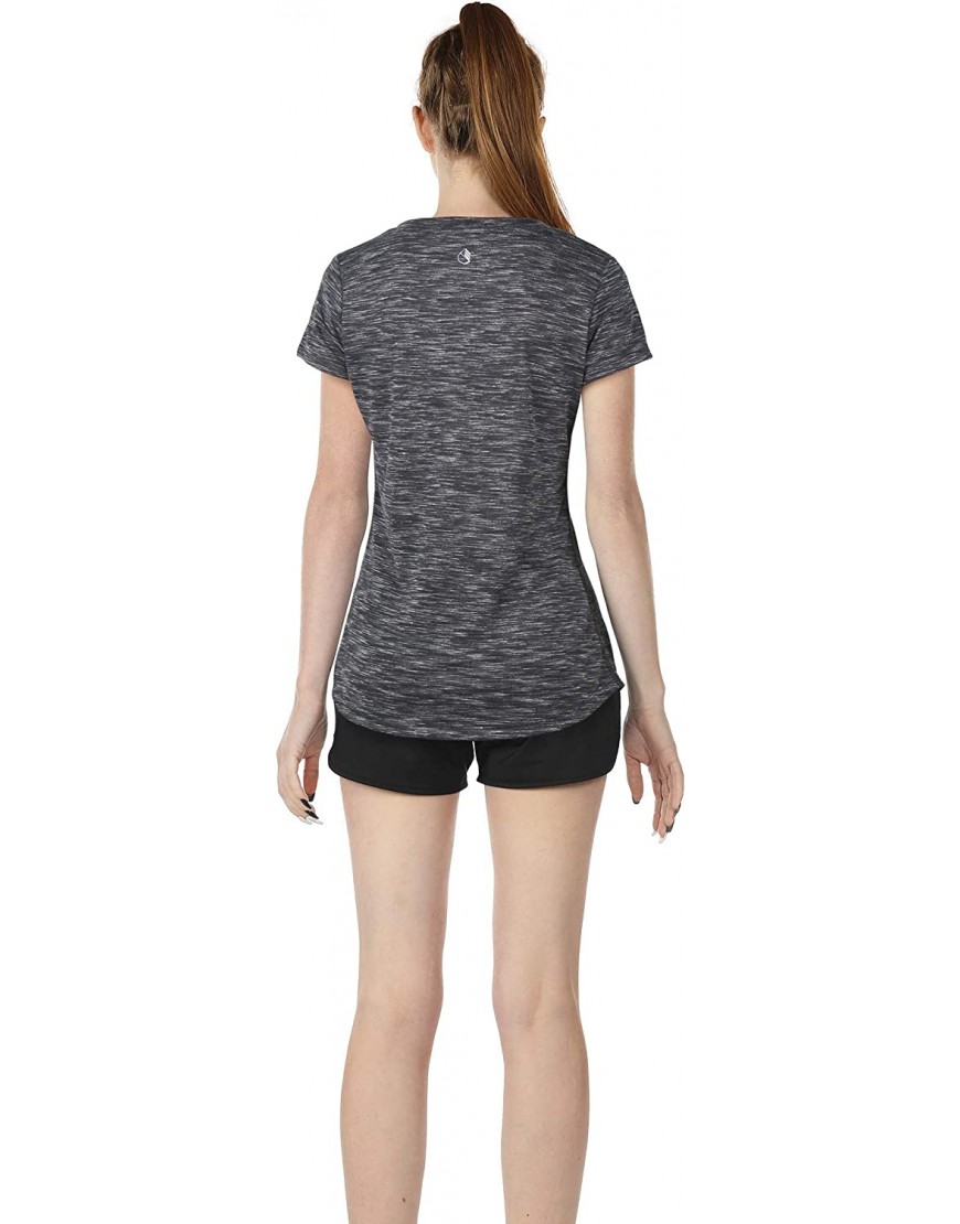 icyzone Col V T-Shirt de Sport Femme T-Shirt Manches Courtes Ultra-Confortable Tops Exercice Yoga Running décontracté B082WRNVNQ