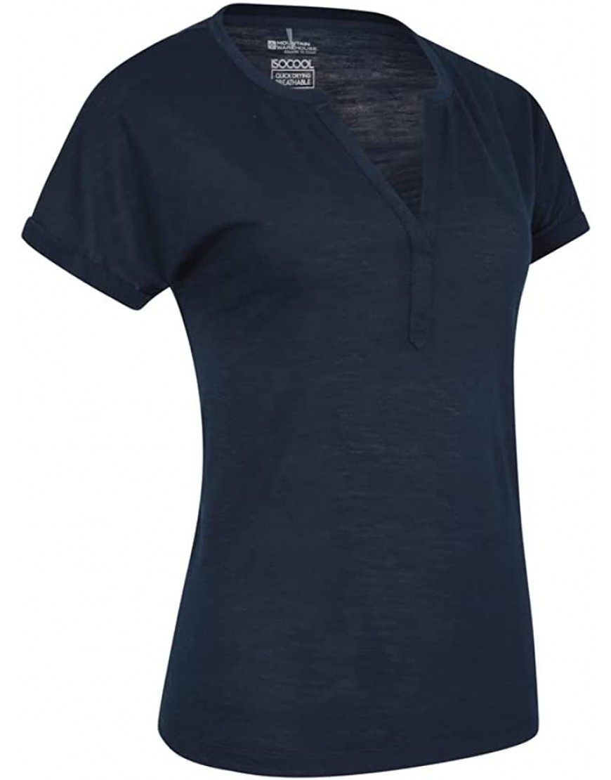 Mountain Warehouse T-Shirt Skye en Coton flammé pour Femme Tee-Shirt de Sport décontracté avec Protection UV Haut léger Respirant Idéal pour été en Plein air B0931X3GSG