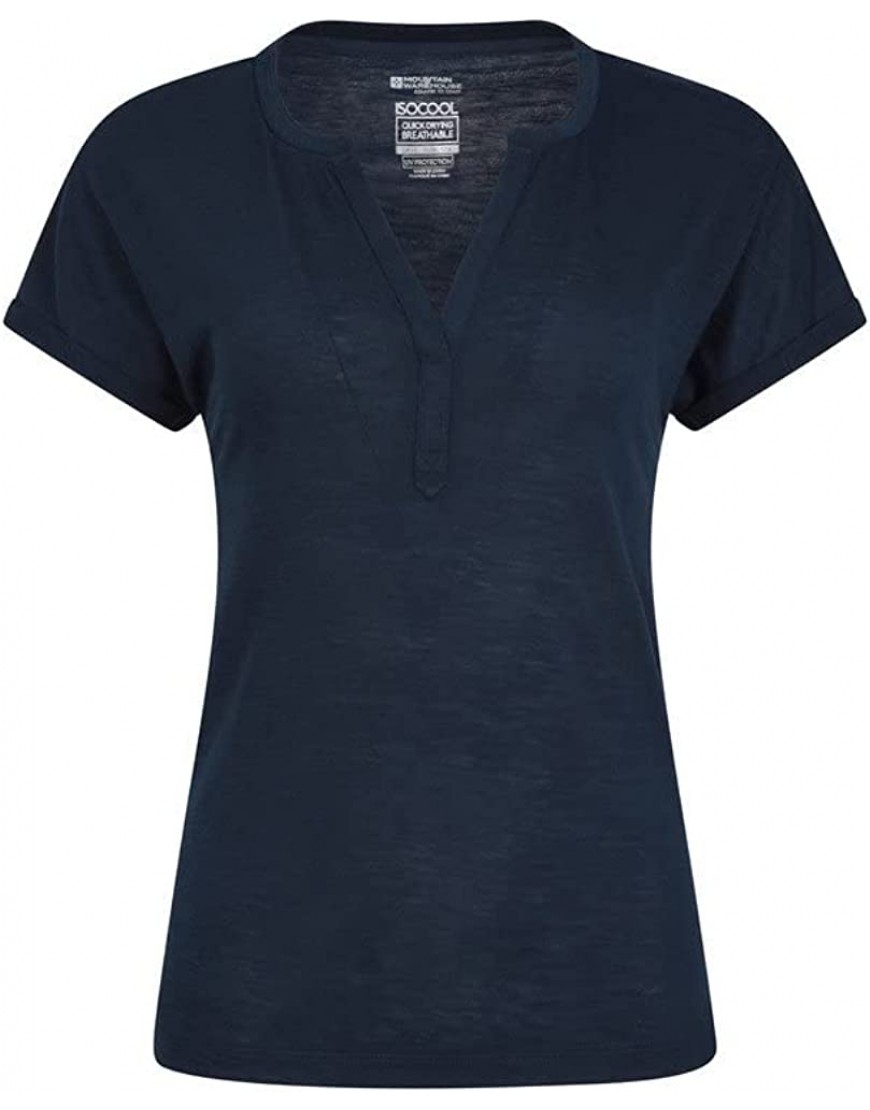 Mountain Warehouse T-Shirt Skye en Coton flammé pour Femme Tee-Shirt de Sport décontracté avec Protection UV Haut léger Respirant Idéal pour été en Plein air B0931X3GSG