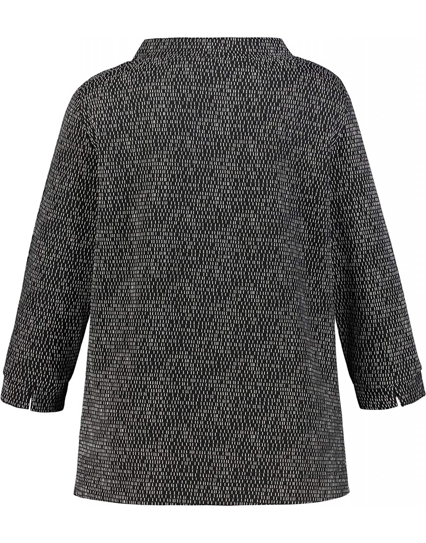Ulla Popken Femme Grandes Tailles Sweat-Shirt V Fentes Mini-Rayures 781587 B08S6WDX23