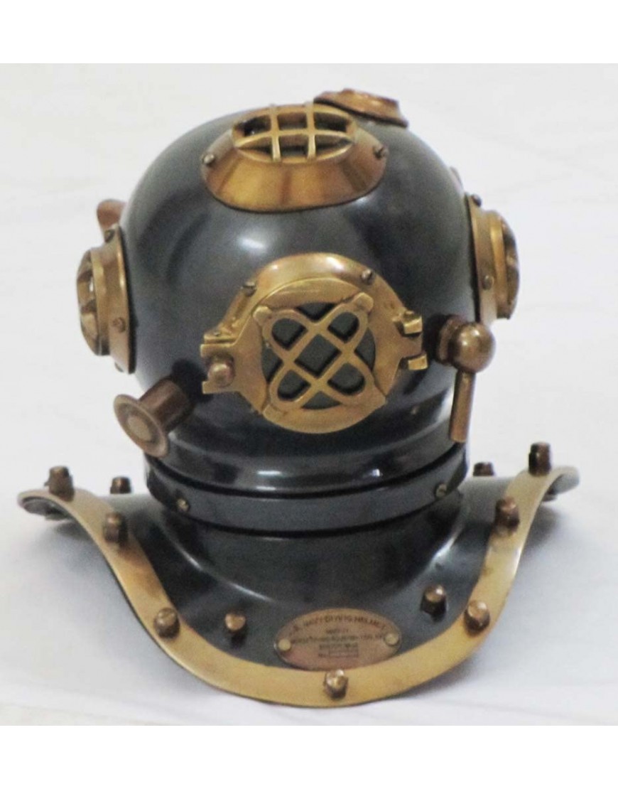 Nautical Replica Hub Mini casque de plongée en laiton antique style US Navy acier vintage B07RWJSY32