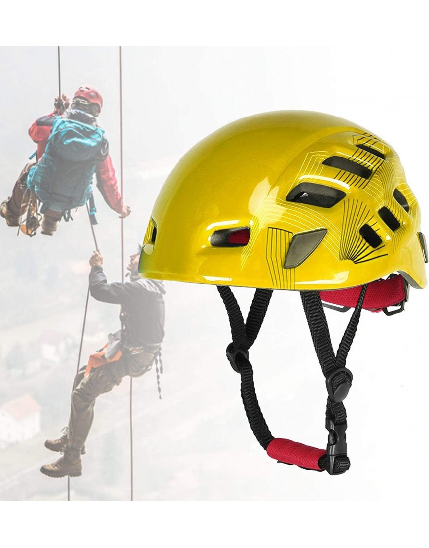 SALUTUYA Casque léger et Robuste et ventilé Durable pour prévenir Les blessures Le Travail à Haute Altitude l'escalade l'alpinismeOrange B08ZC7DLRC