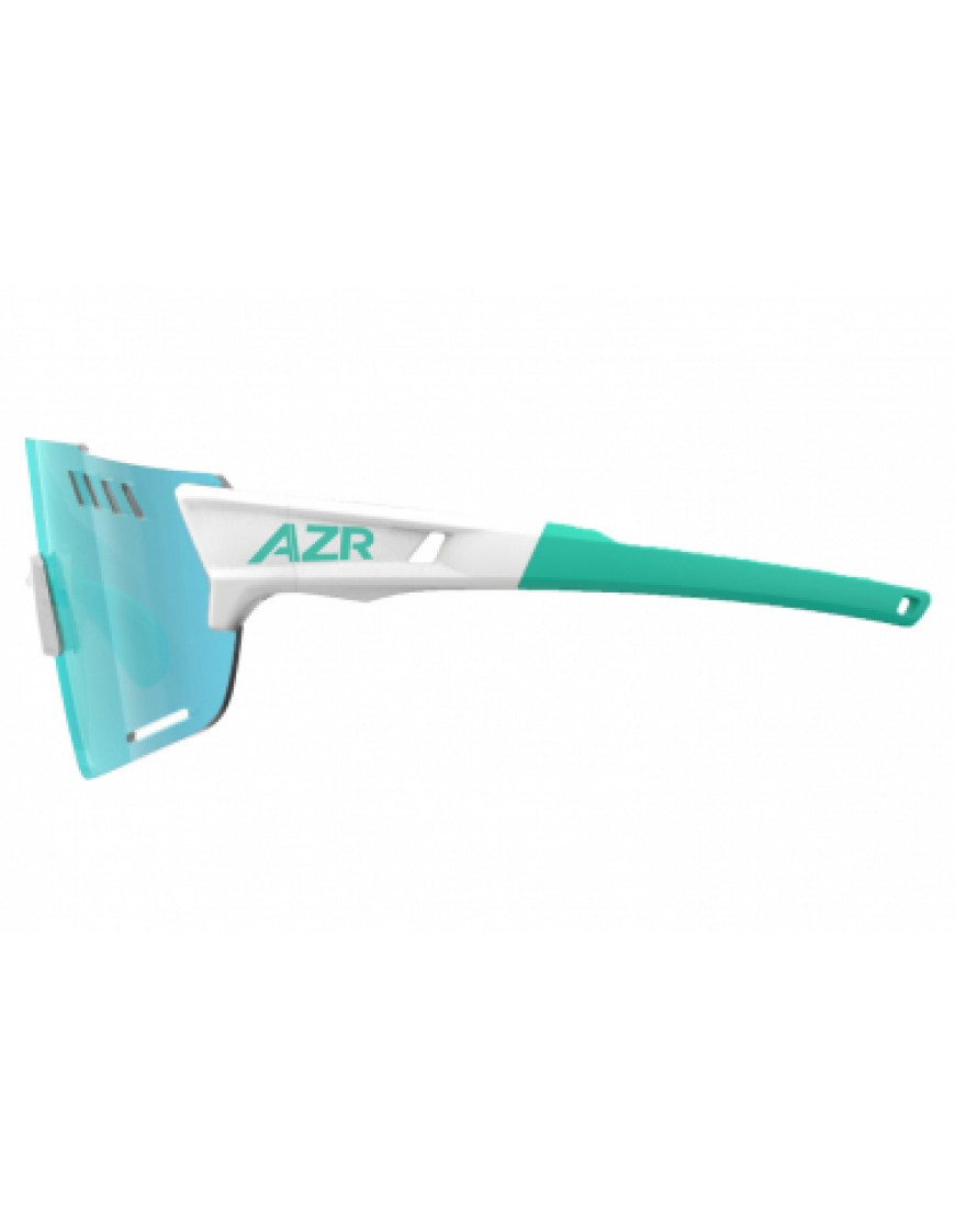 Lunettes Running Running Coffret AZR ASPIN RX Blanc/Ecran Turquoise + Ecran Incolore CX36569