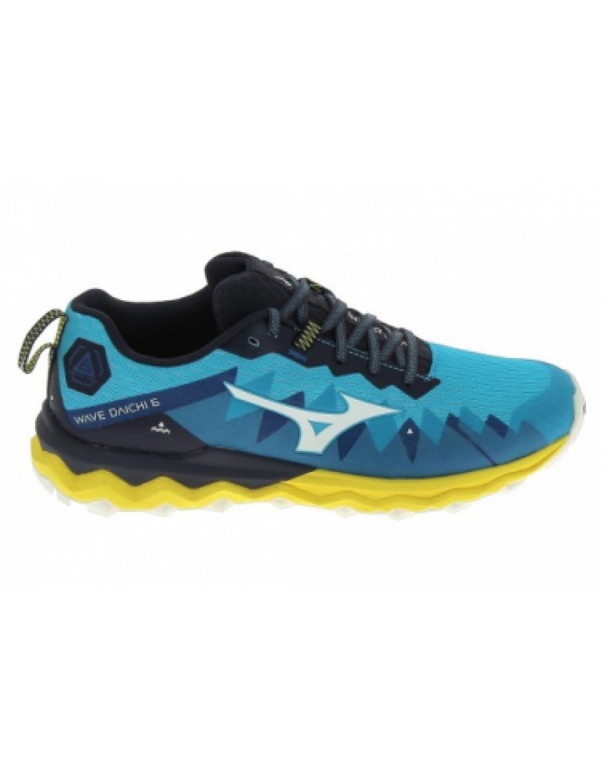 Chaussures pour le Trail Running Running  Chaussure de running MIZUNO Wave Daichi 6 Bleu Blanc WK51509