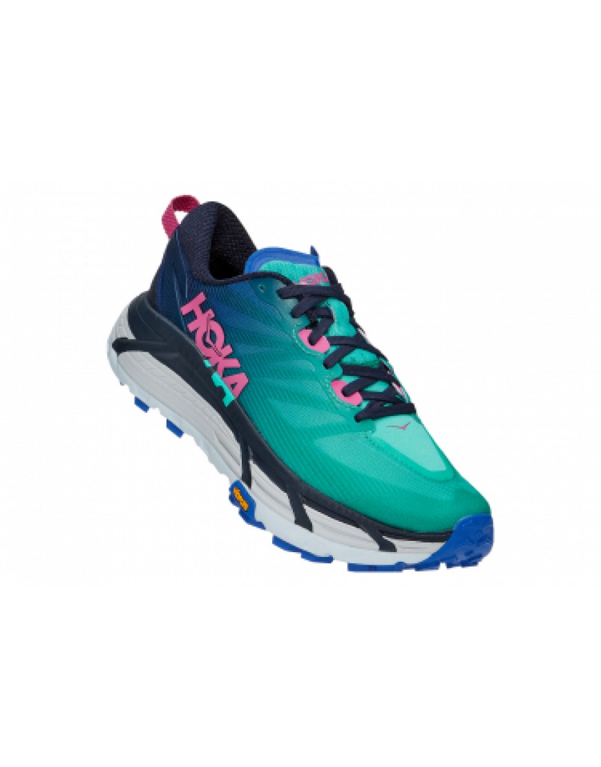 Chaussures pour le Trail Running Running  Chaussures de Trail Hoka One One Mafate Speed 3 Bleu / Vert DJ71817
