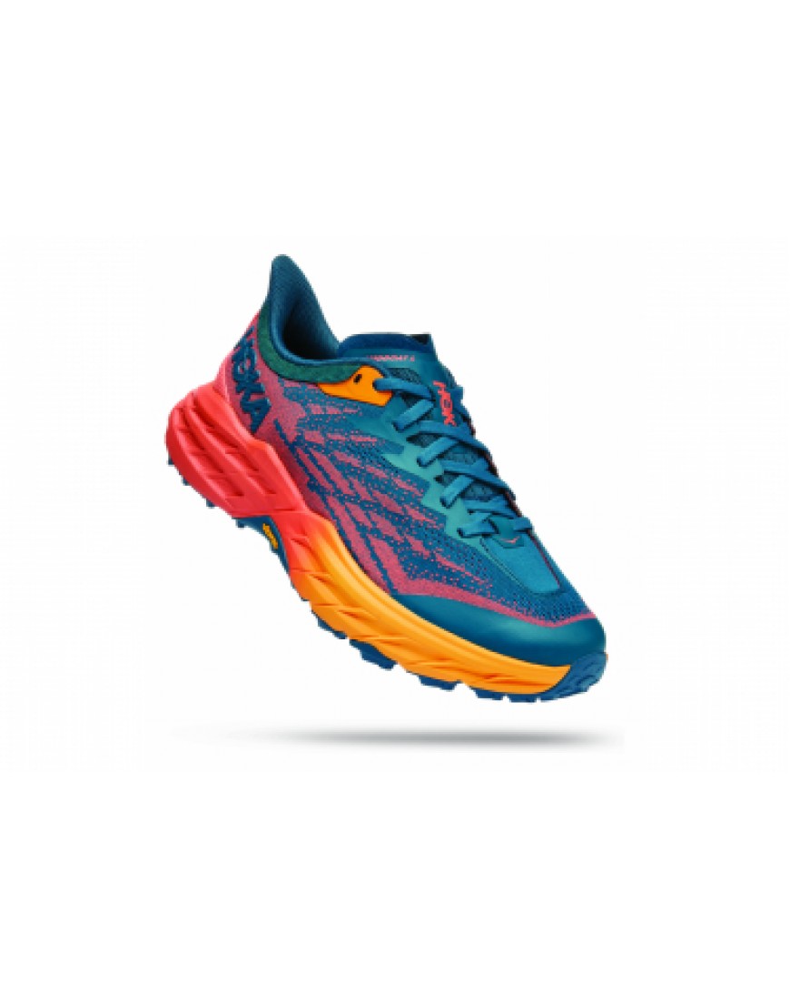 Chaussures pour le Trail Running Running  Chaussures de Trail Hoka One One Speedgoat 5 Bleu / Orange ZQ83292