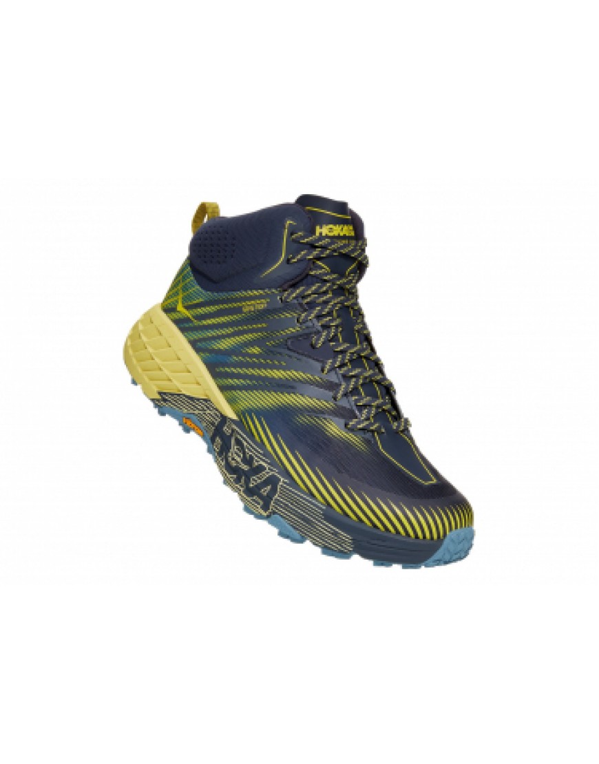 Chaussures pour le Trail Running Running  Chaussures de Trail Hoka One One Speedgoat Mid 2 GTX Bleu / Jaune GZ92960