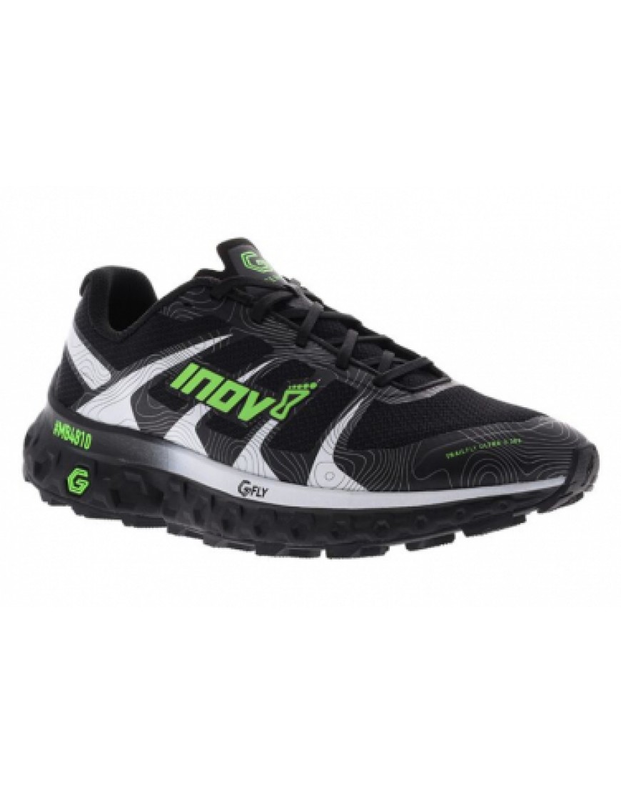 Chaussures pour le Trail Running Running  Chaussures de Trail Inov 8 TrailFly Ultra G 300 Max Noir / Vert NA81370