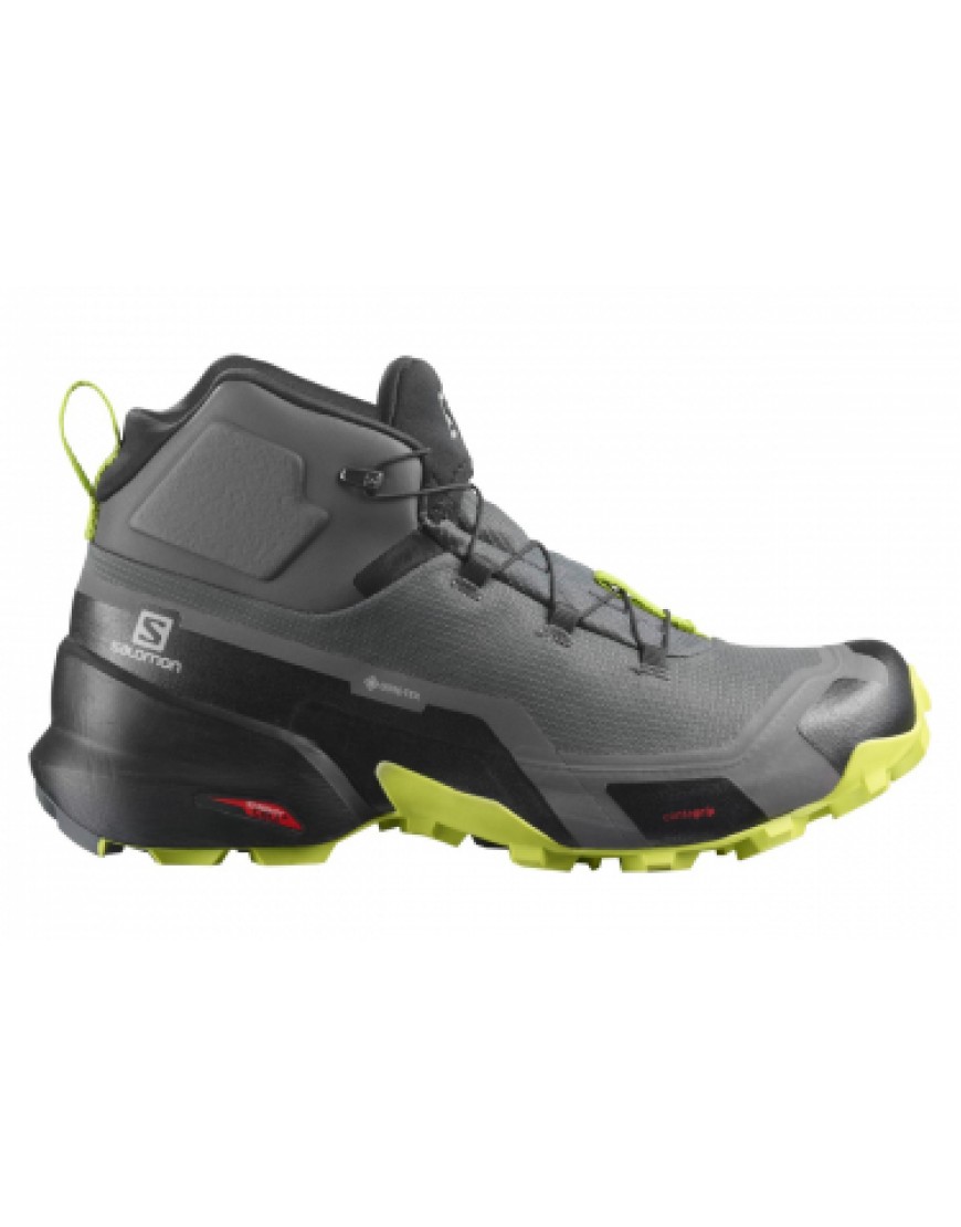 Chaussures pour le Trail Running Running  Chaussures de Trail Salomon Cross Hike Mid GTX Gris / Jaune EN25233