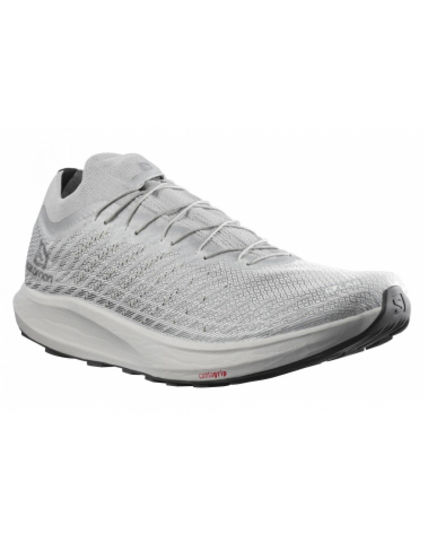 Chaussures pour le Trail Running Running Chaussures de Trail Salomon S/LAB Pulsar Gris / Blanc LQ37199