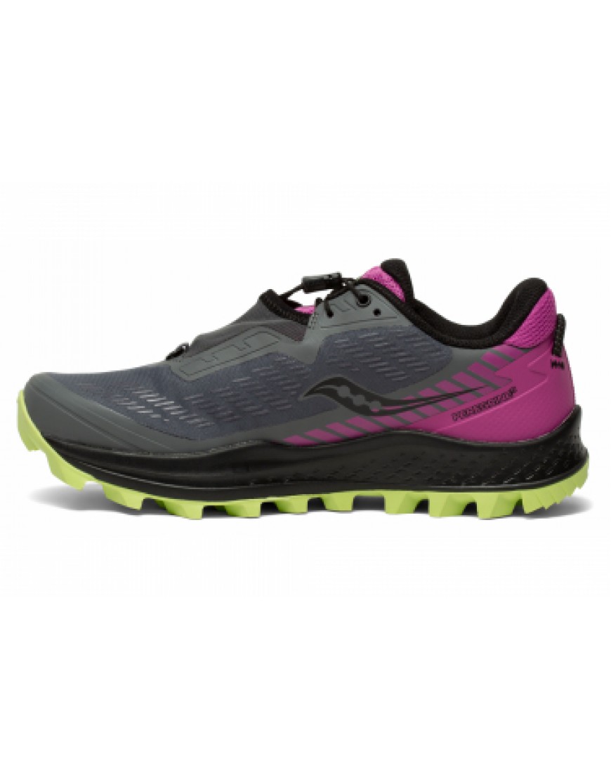Chaussures pour le Trail Running Running Chaussures de Trail Saucony Peregrine 11 ST Gris / Rose AG87915