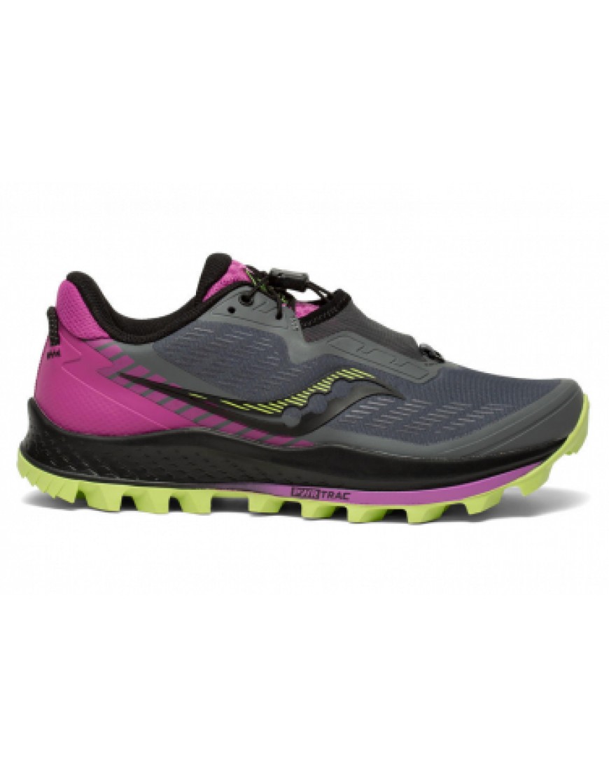Chaussures pour le Trail Running Running  Chaussures de Trail Saucony Peregrine 11 ST Gris / Rose AG87915