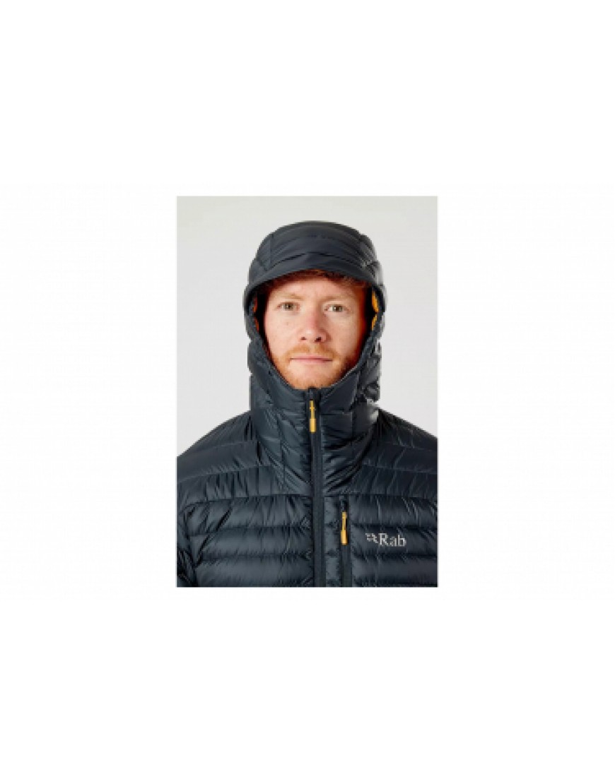 Vêtements Haut Randonnée Running Doudoune Duvet Rab Microlight Alpine Gris Homme LL72830