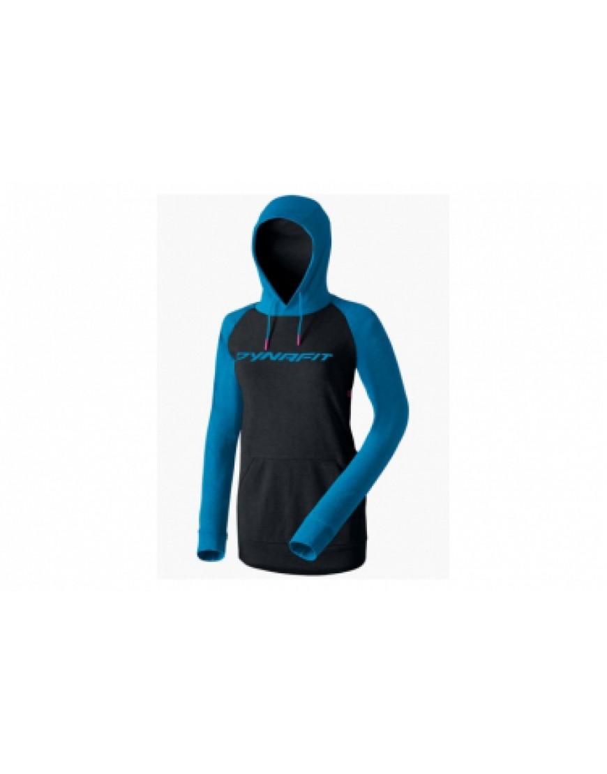 Vêtements Haut Randonnée Running  Sweat femme hoodie logo 24/7 noir/bleu ZV80952